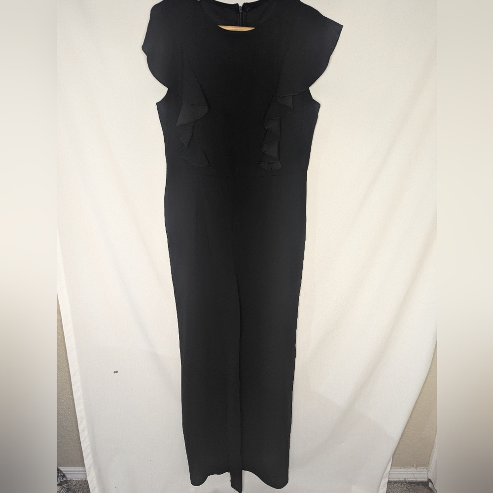 Unbranded Black Ruffles Sleeveless Pant Jumpsuit‎ Size Large
